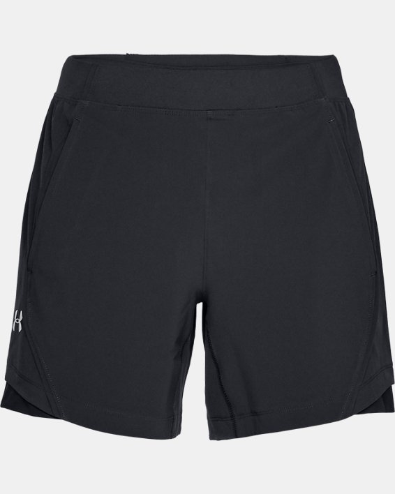 Men's UA Speedpocket Linerless 6" Shorts in Black image number 4